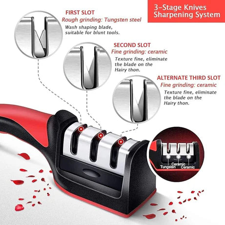 Multi-Function 3 Stages Type Knife Sharpener