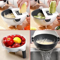8 in 1 Multifunctional Vegetable Cutter With Drain Basket
