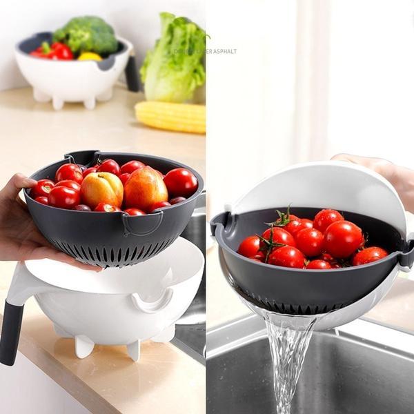 8 in 1 Multifunctional Vegetable Cutter With Drain Basket