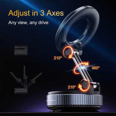 2025 Newest 360° Adjustable Vacuum Magnetic Suction Cup Phone Holder Mount
