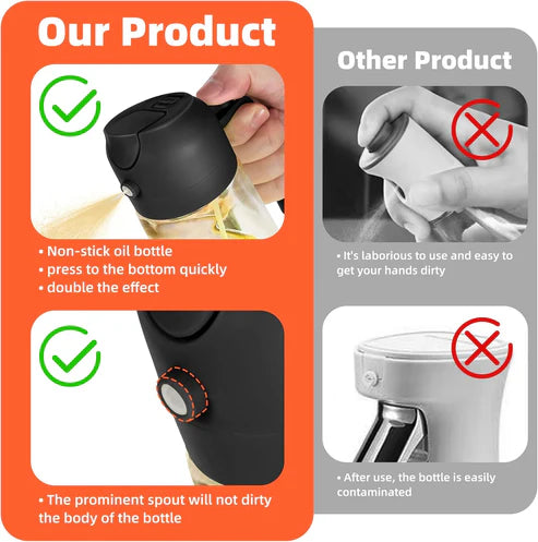 2 in 1 Oil Dispenser Spray Bottle
