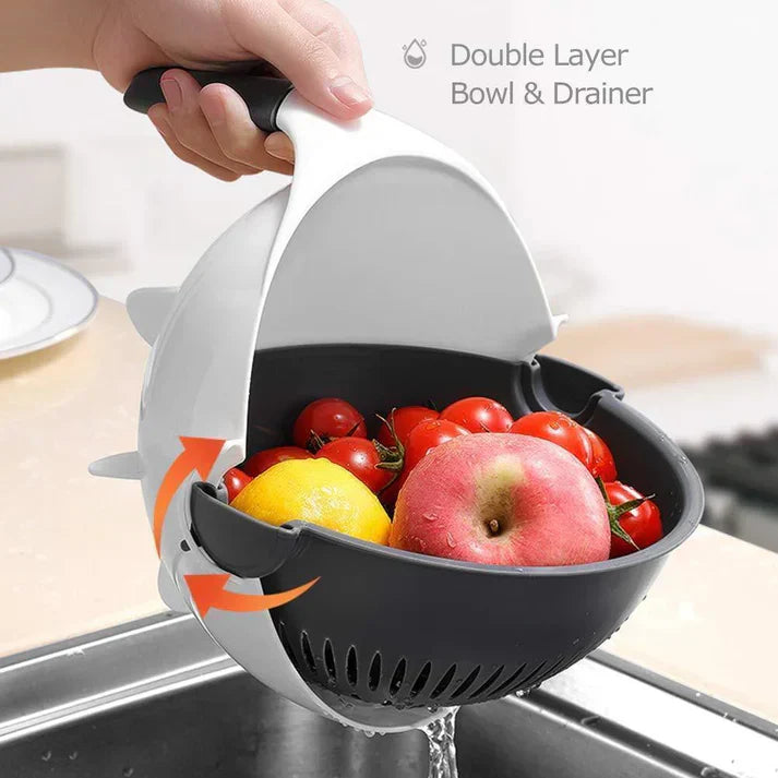 8 in 1 Multifunctional Vegetable Cutter With Drain Basket