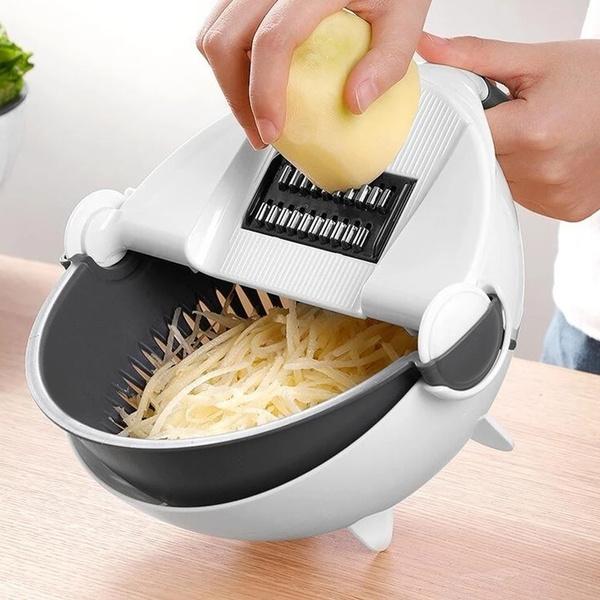 8 in 1 Multifunctional Vegetable Cutter With Drain Basket